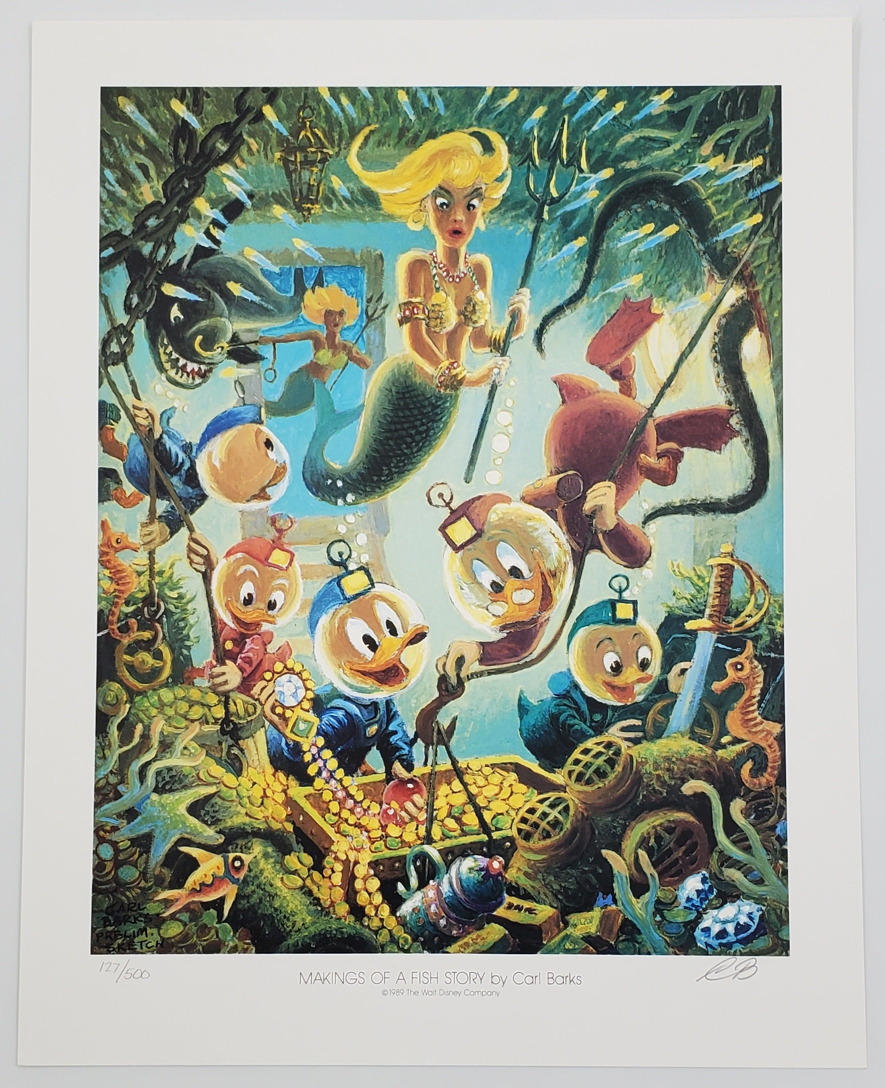 A Lithographic Suite of Preliminary Uncle Scrooge and Donald Duck Paintings by Carl Barks Set 2 #127/500